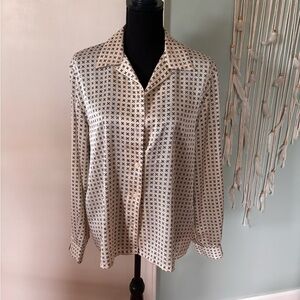 Vintage Pendleton Cream and Yellow Patterned Blouse 12